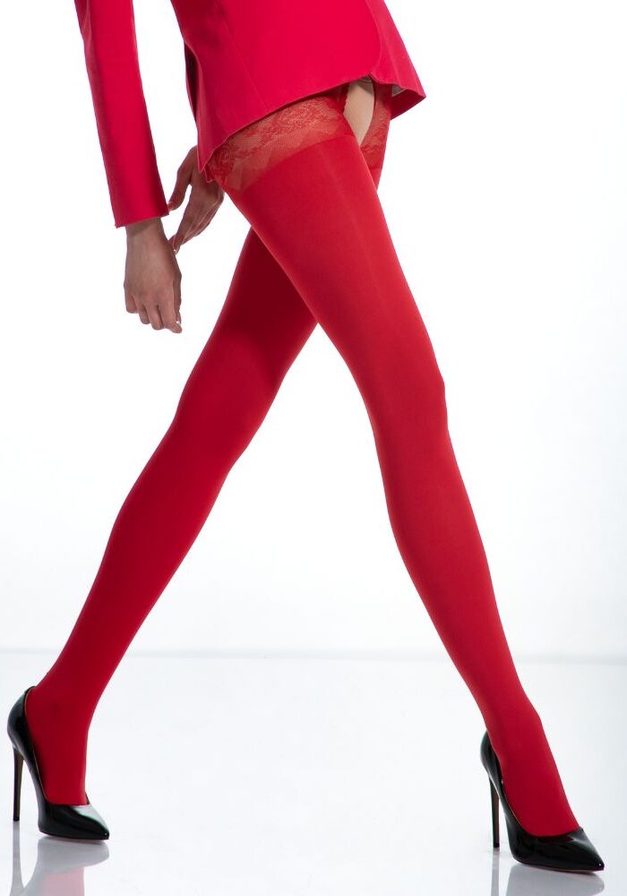 Amour Black Diamond Crotchless Tights