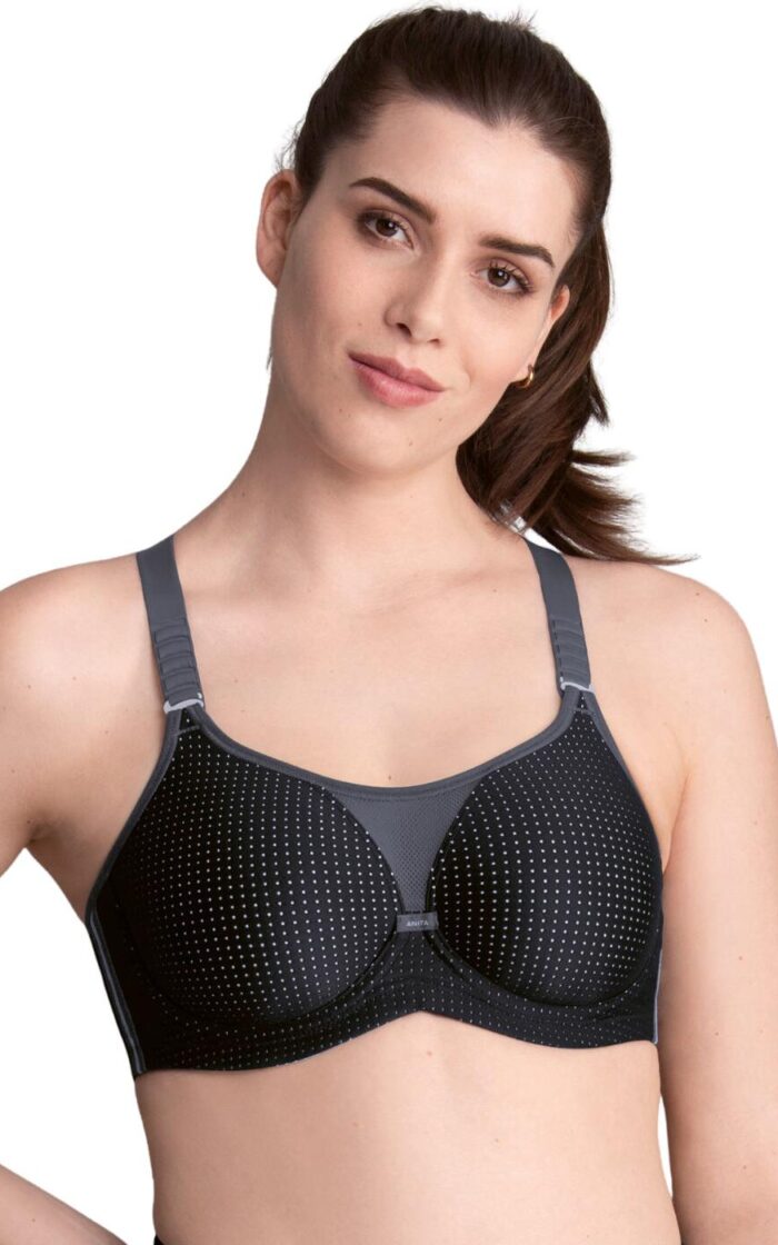 Anita Active Performance Wire X Underwired Sports Bra - Black/Anthracite - 32E