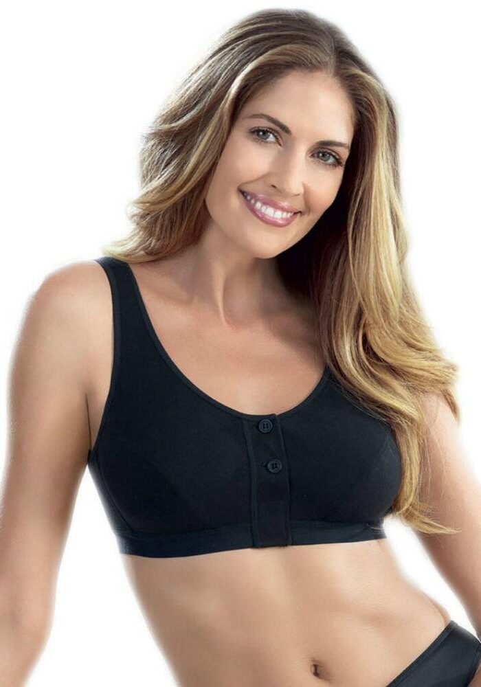 Anita Care Isra Front Closure Post Mastectomy Operative Bra - Black - 34B
