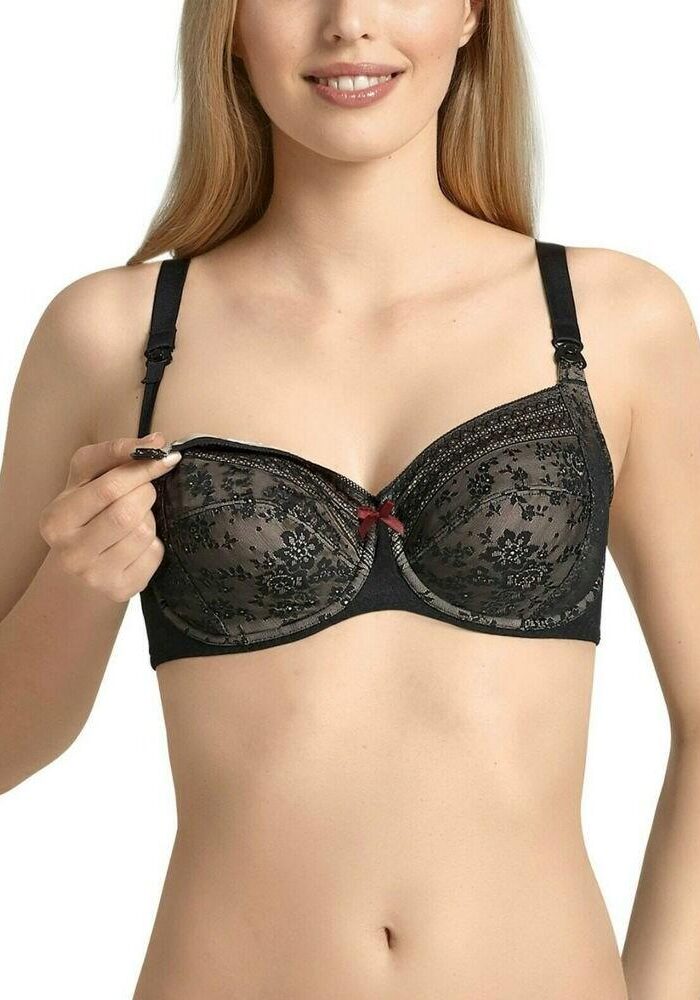Anita Maternity Fleur Underwire Nursing Bra - Black