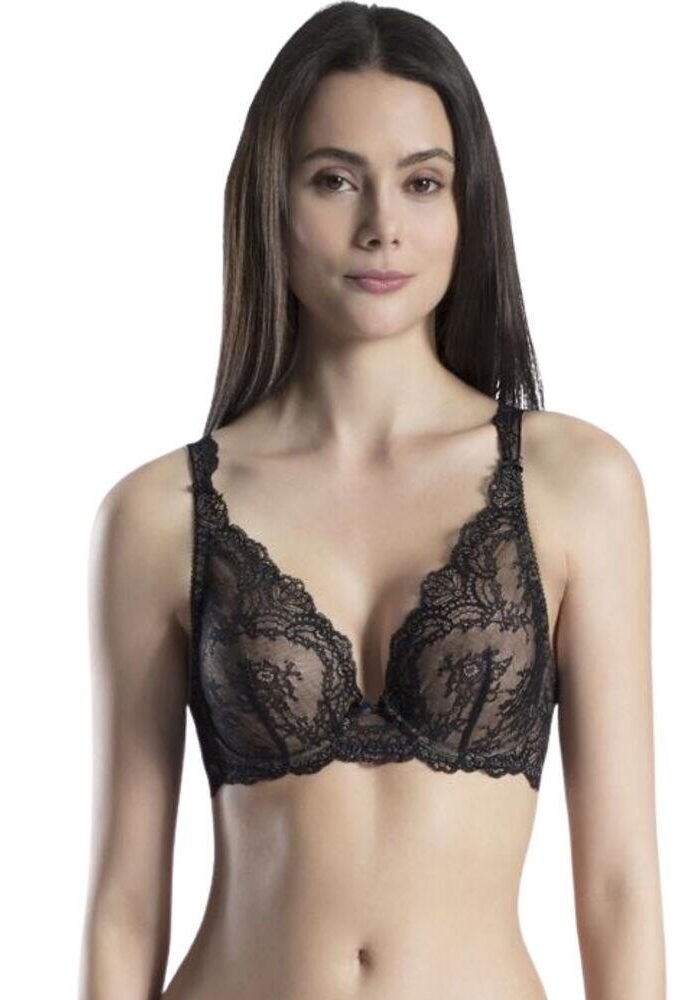Aubade Danse Des Sens Triangle Plunge Bra - Black - 32C