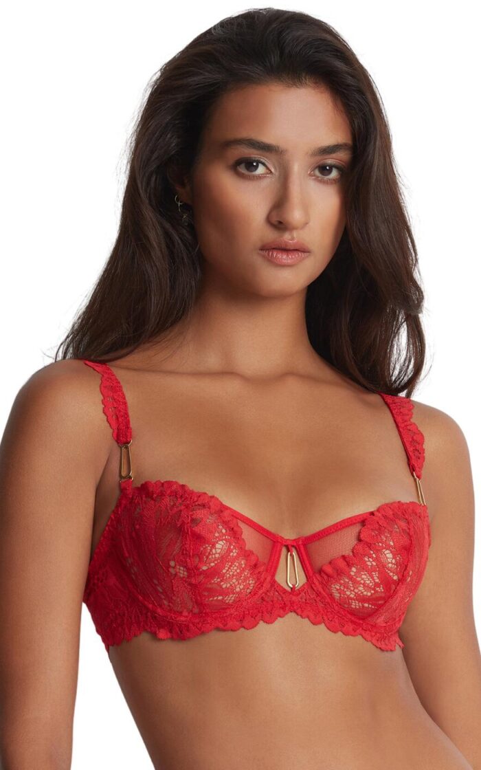Aubade Flowermania Half Cup Bra - Rouge Floral - 30D