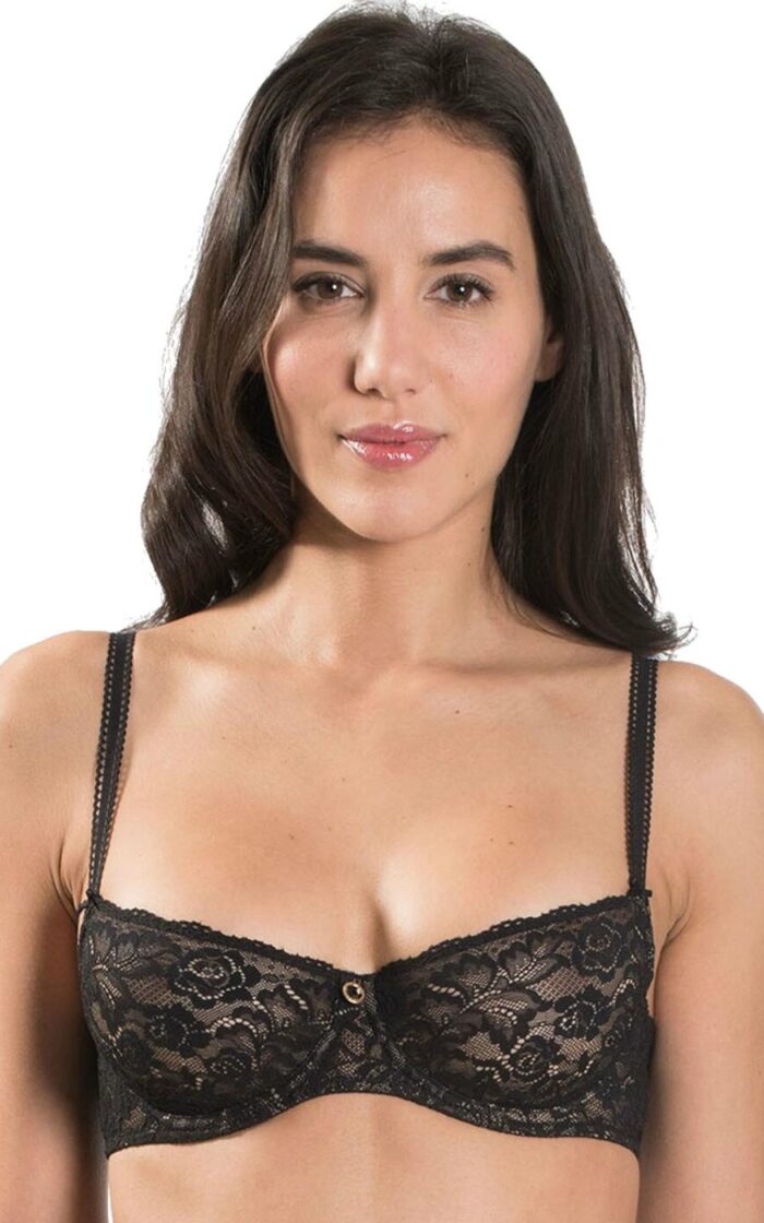 Aubade Rosessence Half Cup Bra - Noir - 32B
