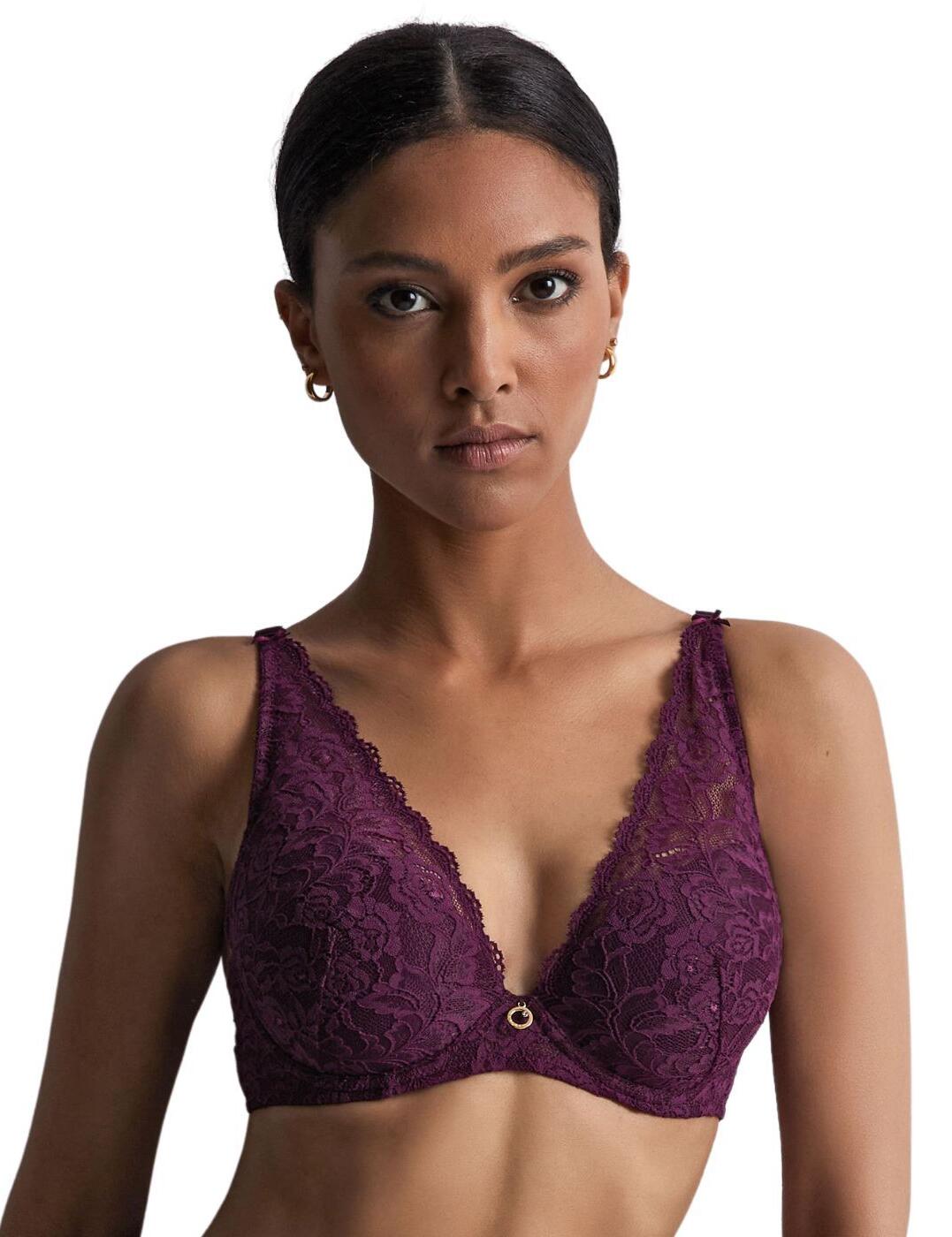 Aubade Rosessence Padded Plunge Bra - Berry - 32D