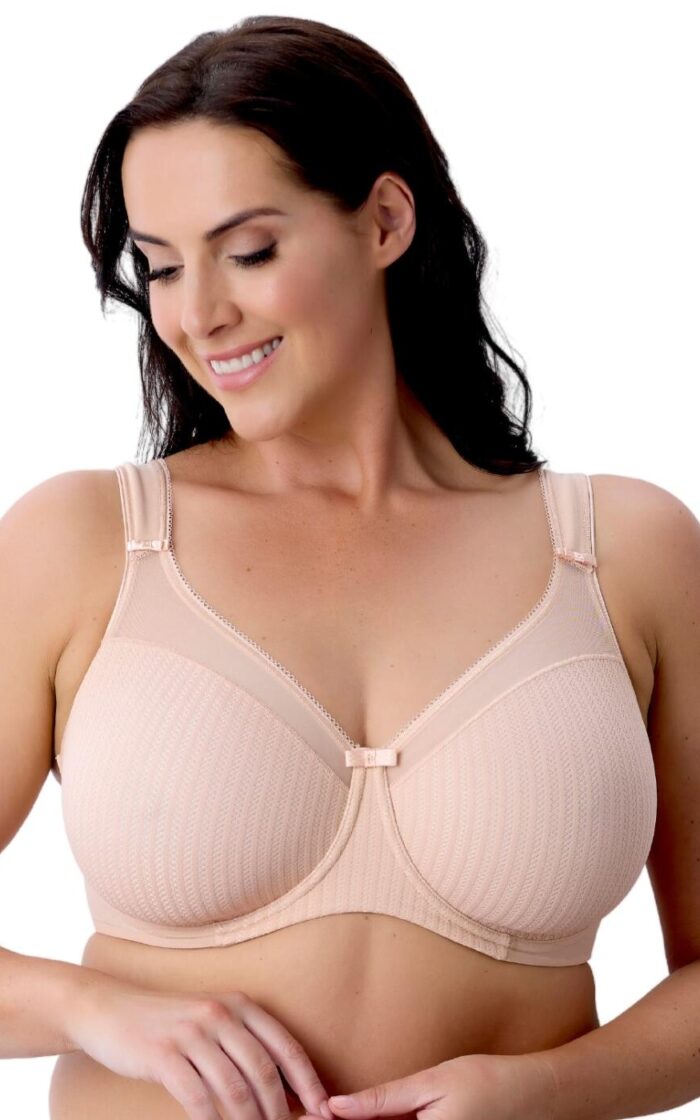 Berlei Beauty Stripe Smoothing Minimiser Bra - Blush - 34G
