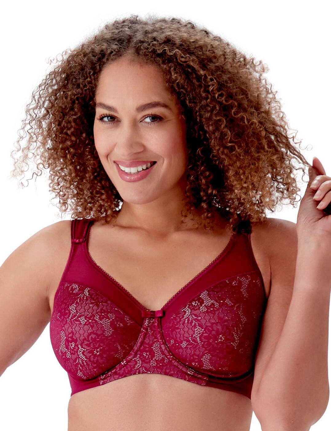 Berlei Beauty Underwired Minimiser Bra - Burgundy - 36C