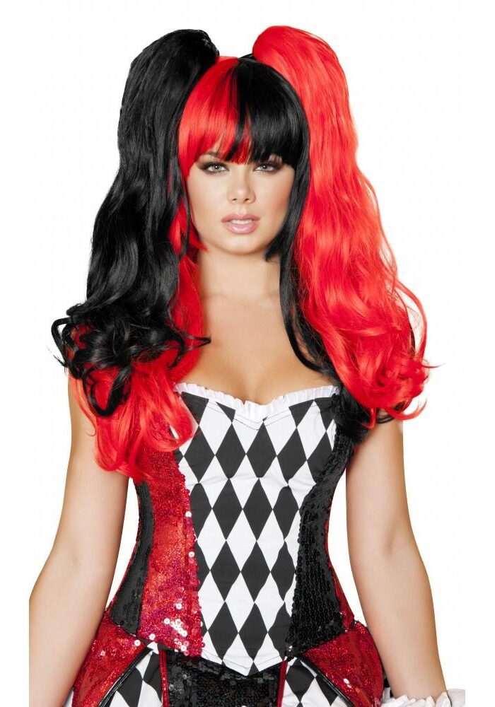 Black and Red Wig
