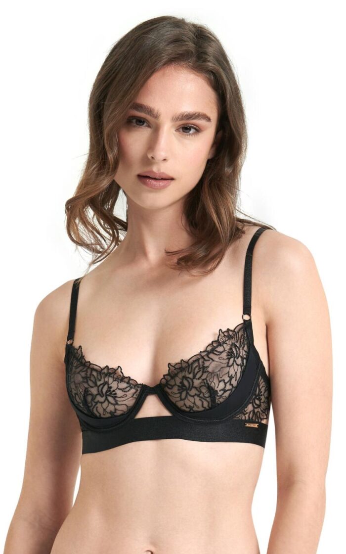 Bluebella Alanna Demi Cup Bra - Black - 30D