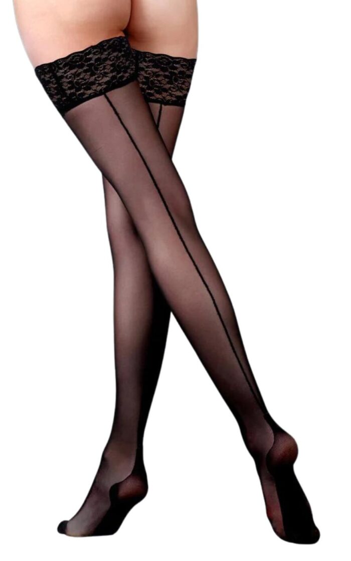 Bluebella Back Seam Hold Ups - Black