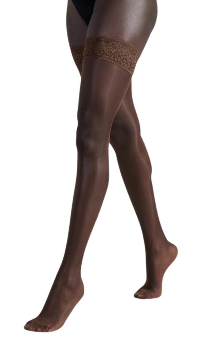 Bluebella Lace Top Hold Ups - Berry