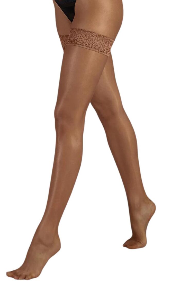 Bluebella Lace Top Hold Ups - Caramel