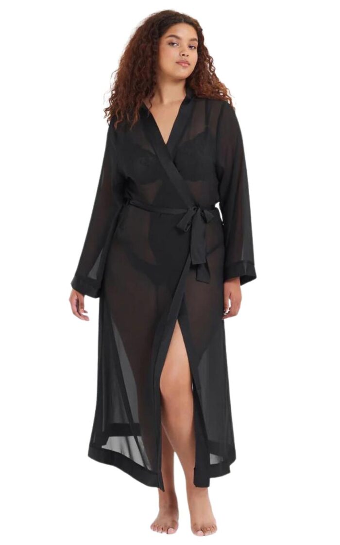 Bluebella Marcella Long Kimono - Black