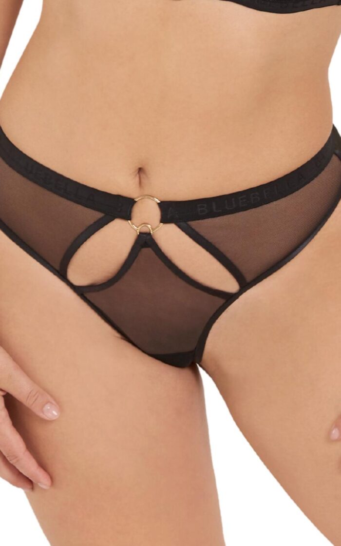 Bluebella Nola High Waist Thong - Black