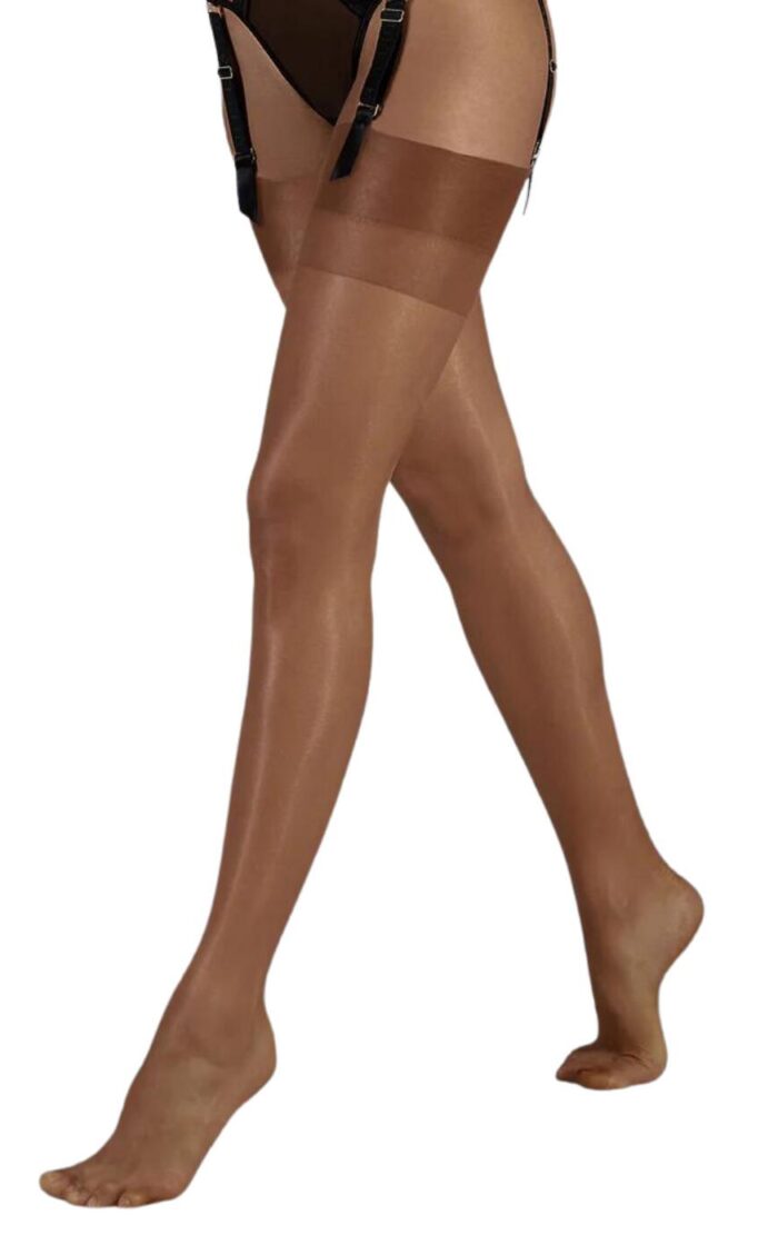 Bluebella Plain Top Stockings - Caramel