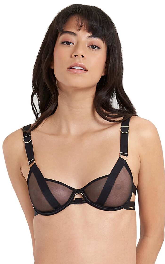 Bluebella Thea Half Cup Bra - Black - 30B