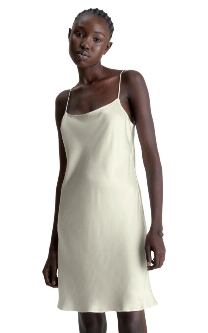 Calvin Klein CK Black Lounge Chemise - Vanilla Ice - XS - 8