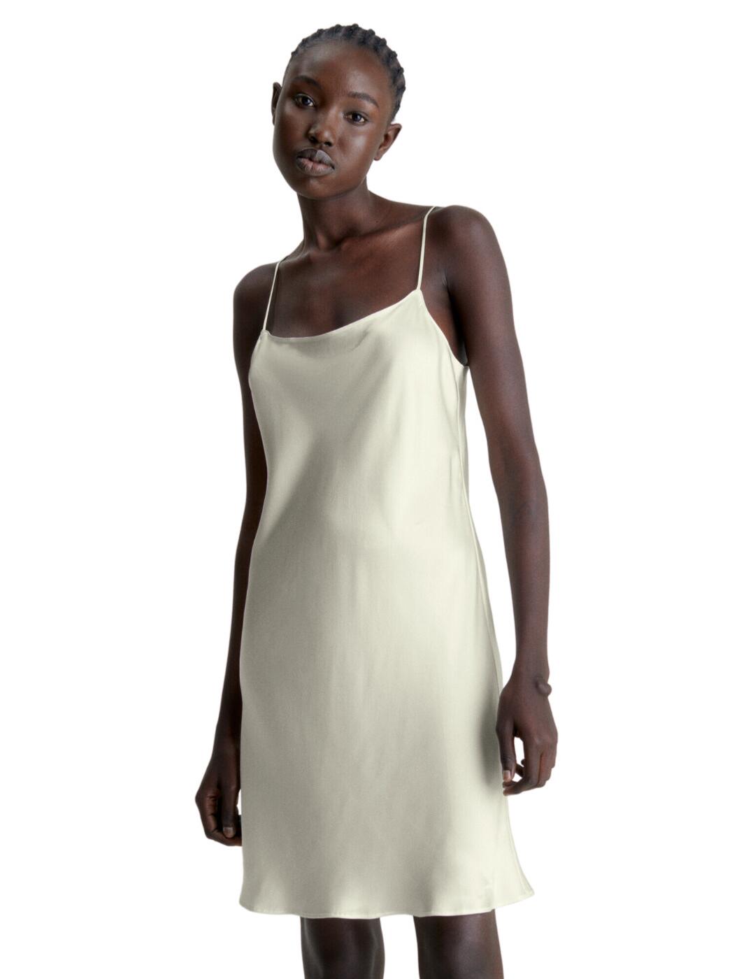 Calvin Klein CK Black Lounge Chemise - Vanilla Ice - XS - 8