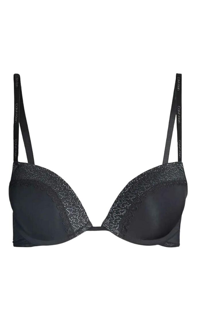 Calvin Klein CK Flirty Push Up Bra - Black
