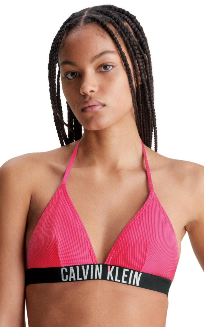Calvin Klein Intense Power Triangle Bikini Top - Pink Flash - S - 10