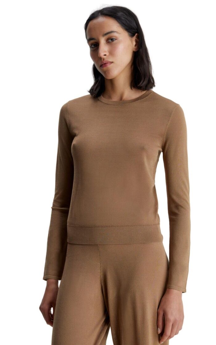 Calvin Klein Long Sleeve Top - Tigers Eye - L - 14