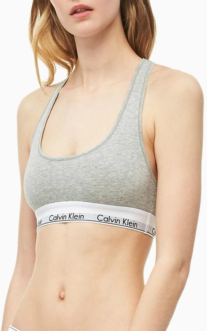 Calvin Klein Modern Cotton Bralette - Grey Heather