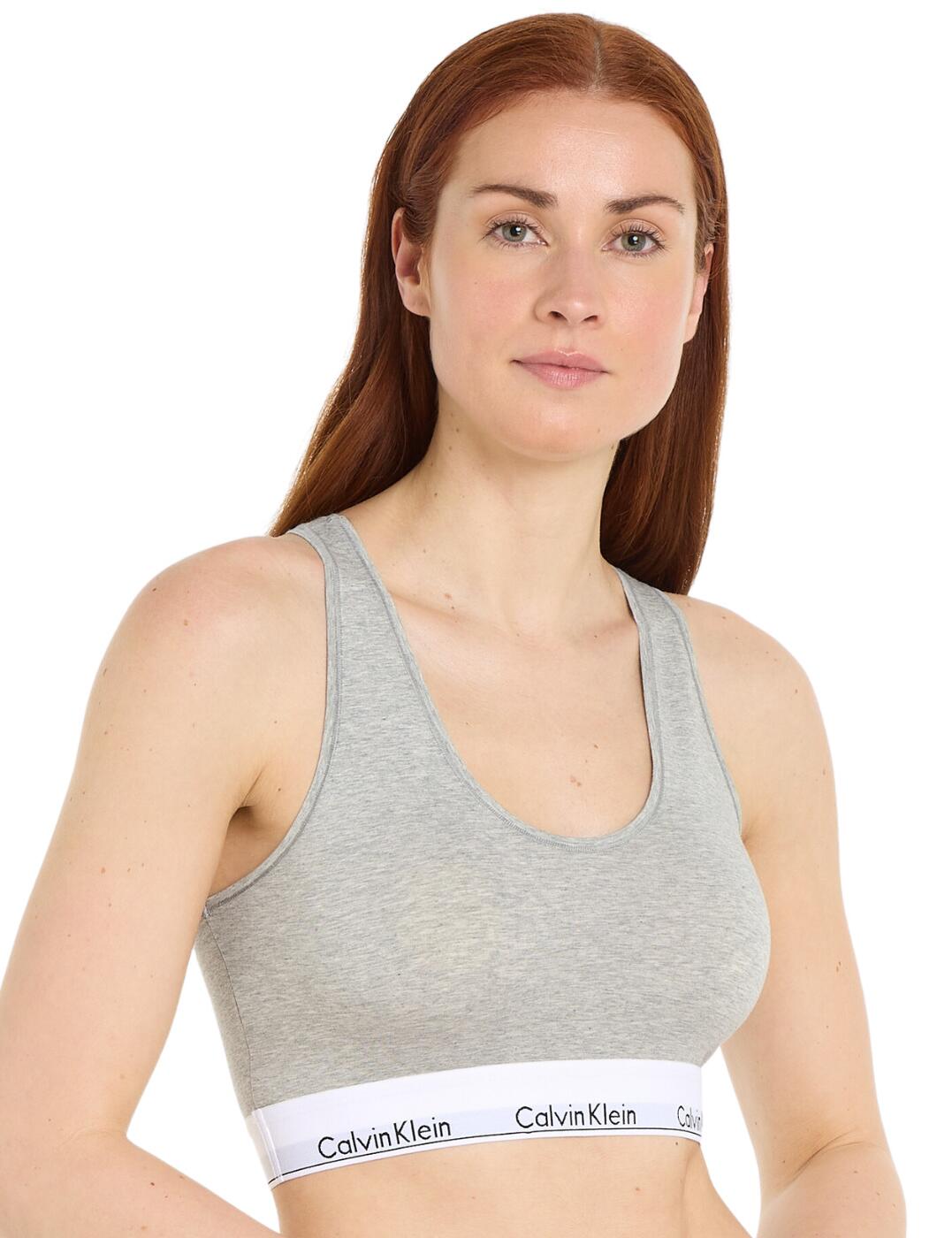 Calvin Klein Modern Cotton Bralette - Grey Heather - XS - 8