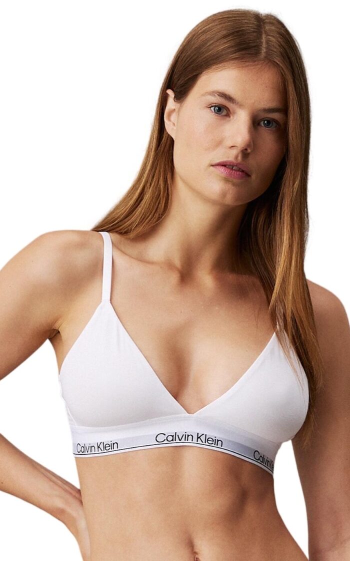 Calvin Klein Modern Cotton Triangle Bra - White - S - 10