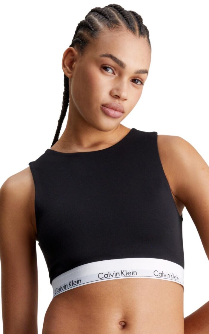 Calvin Klein Modern Cotton Unlined Bralette - Black - L - 14
