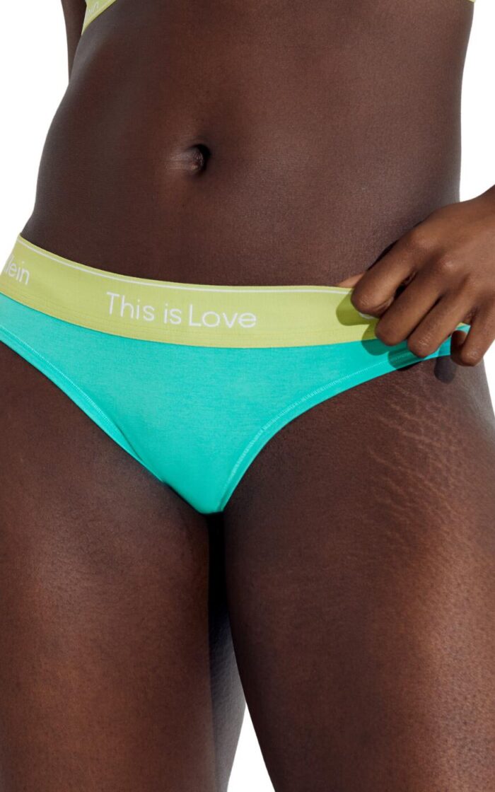 Calvin Klein Pride Thong - Aqua Green - S - 10