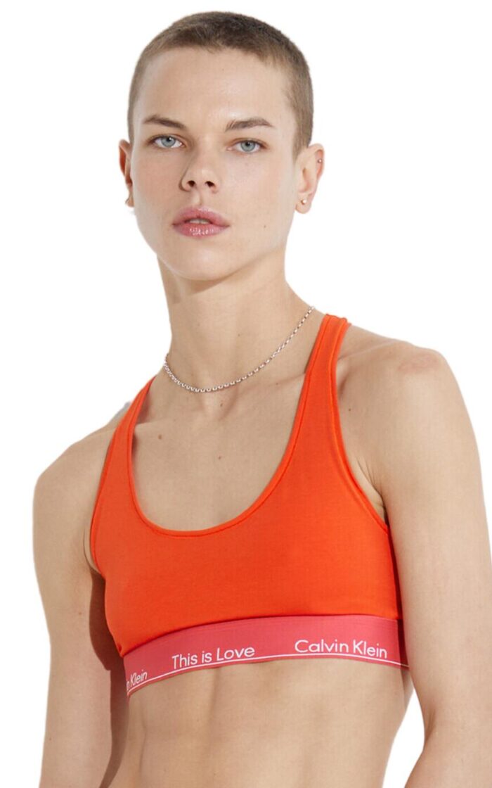 Calvin Klein Pride Unlined Bralette - Cherry Tomato - XS - 8