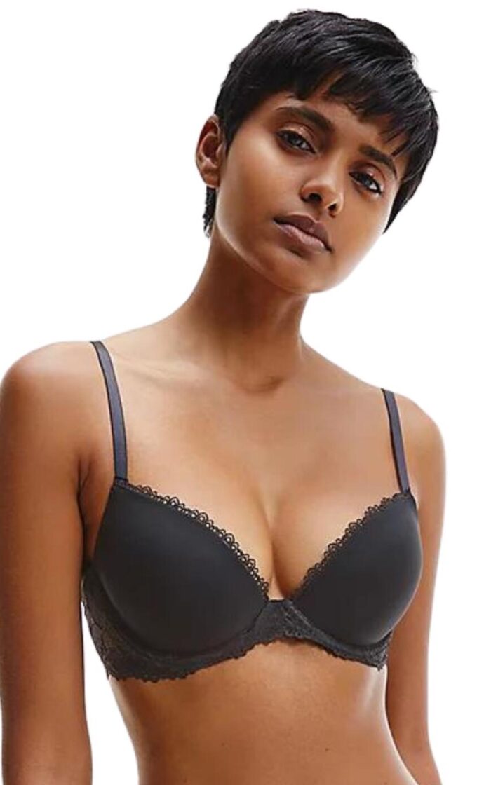 Calvin Klein Seductive Comfort Demi Push Up Bra - Black - 36C