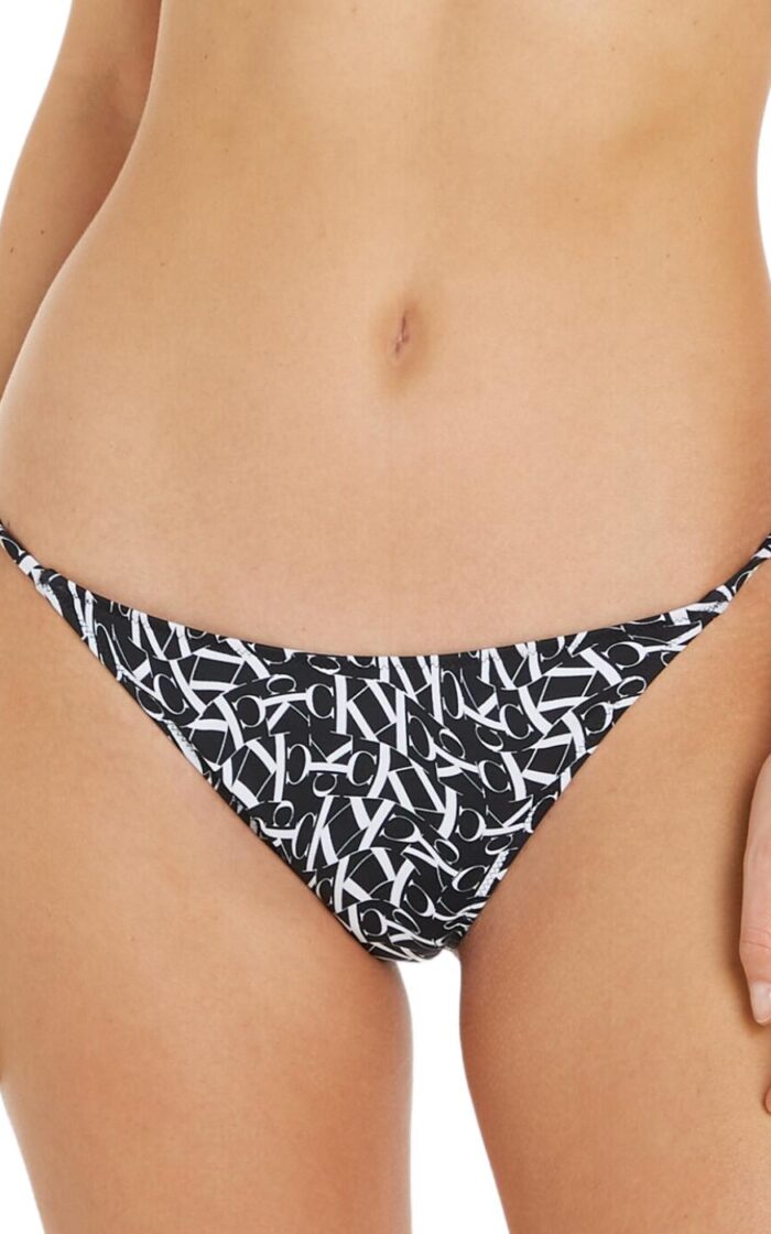 Calvin Klein Tie Side Bikini Brief - Monogram Black - S - 10