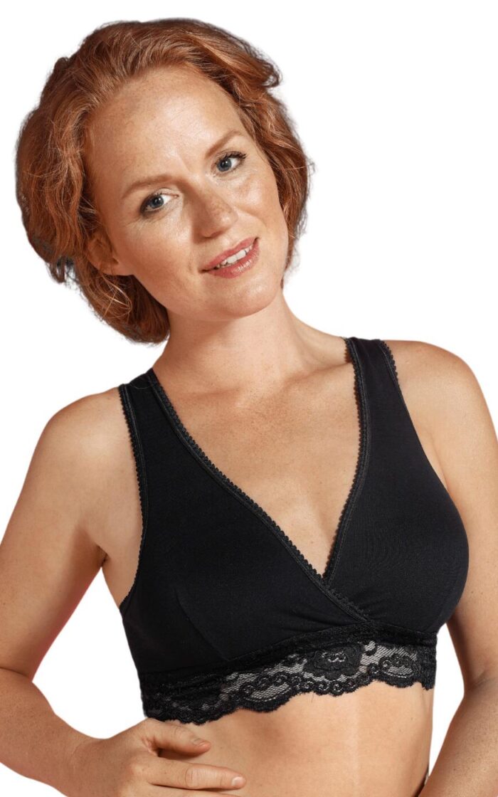 Carriwell Crossover Sleeping Nursing Bra - Black - M - 12