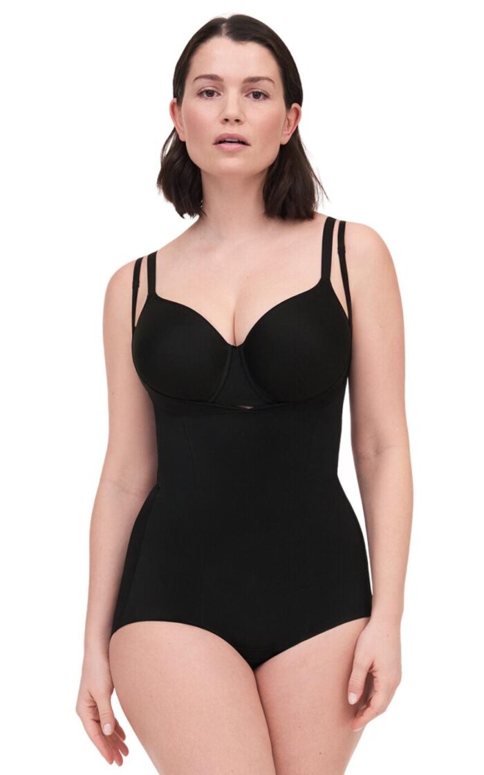 Chantelle Basic Shaping Open Bust Bodysuit - Black - L - 14