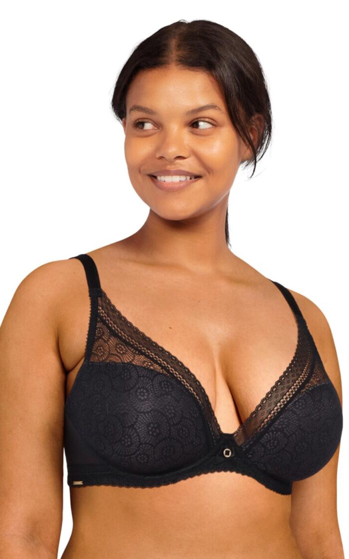 Chantelle Festivite Plunge T Shirt Bra - Black - 34E