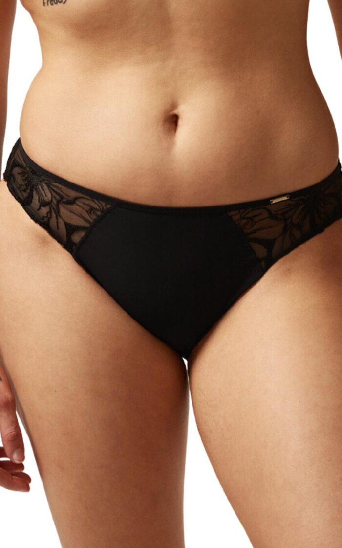 Chantelle Fleurs Brazilian Brief - Black - S - 10
