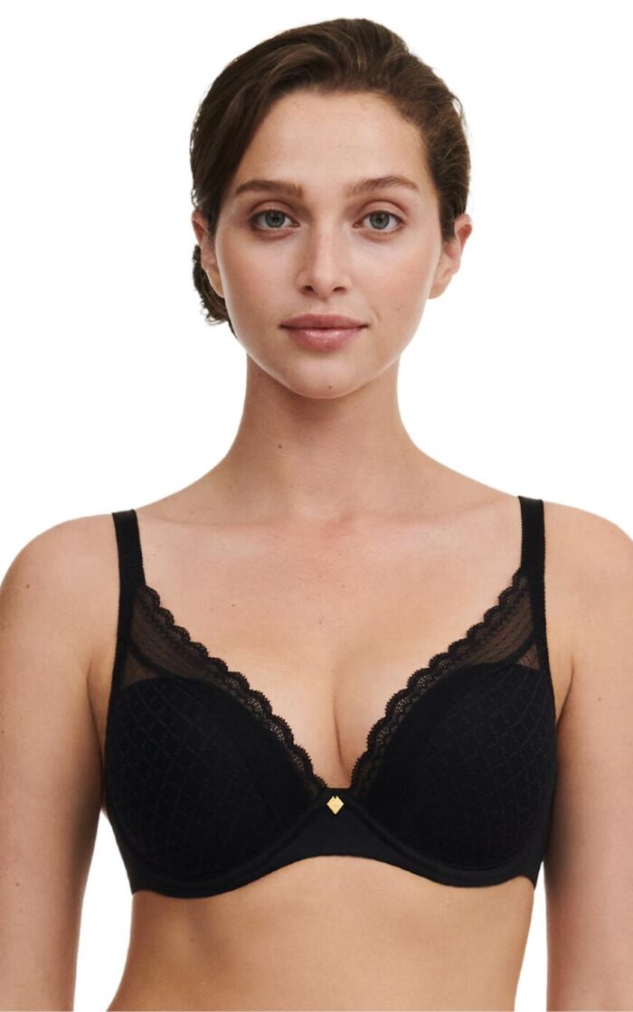 Chantelle Norah Chic Plunge T Shirt Bra - Black - 34C