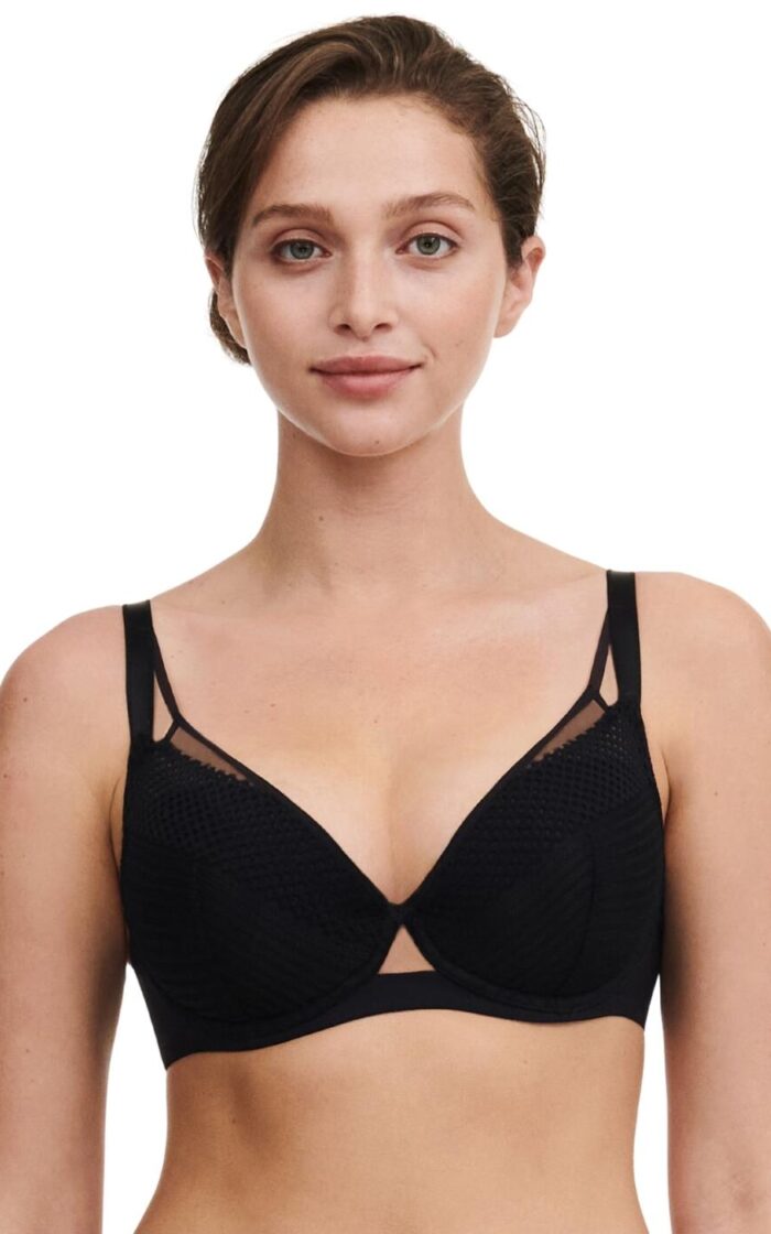 Chantelle Play Plunge T Shirt Bra - Black - 32DD