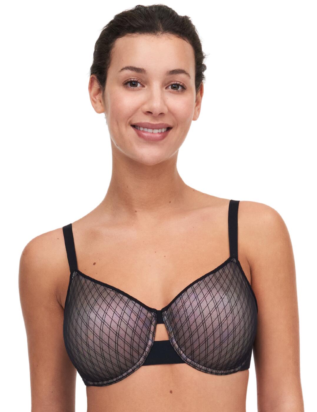 Chantelle Smooth Lines Moulded Bra - Black/ Beige - 32D