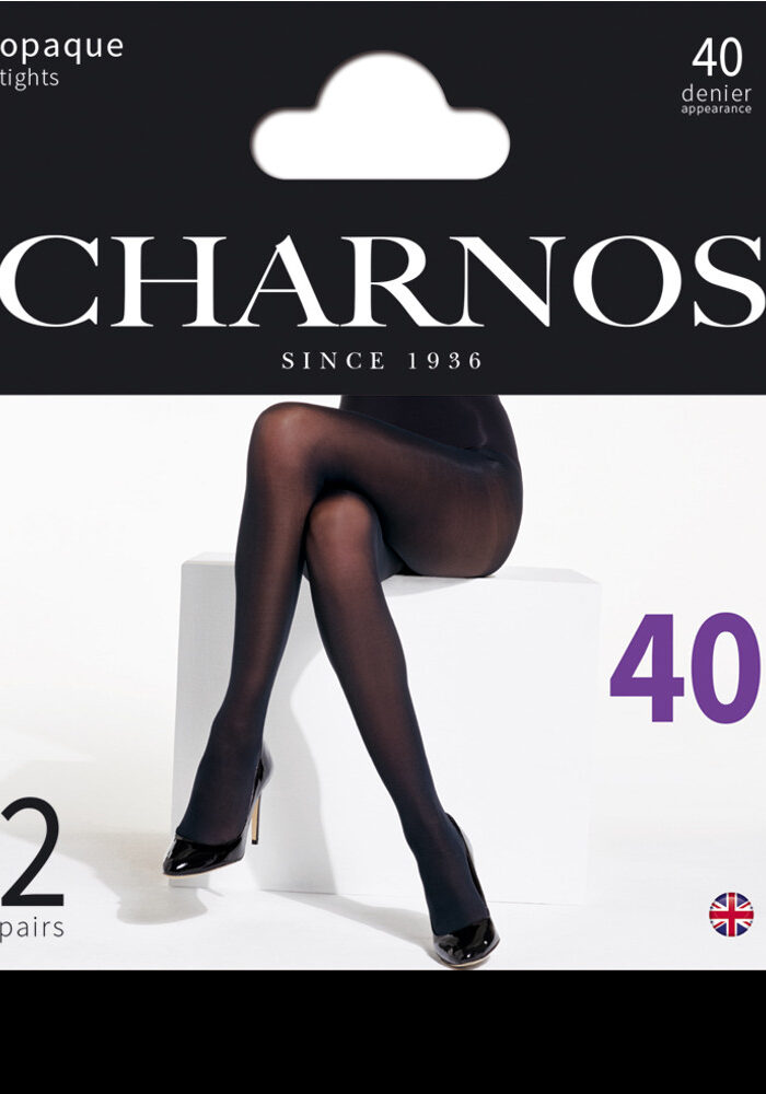 Charnos 40 Denier Opaque Tights 2 Pair Pack
