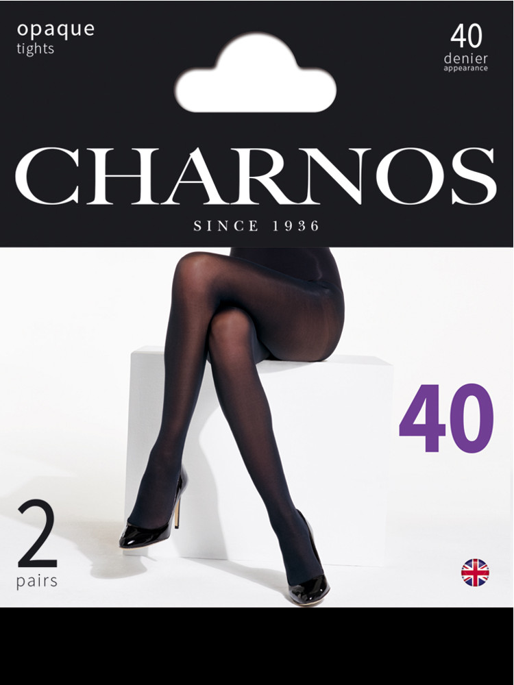 Charnos 40 Denier Opaque Tights 2 Pair Pack