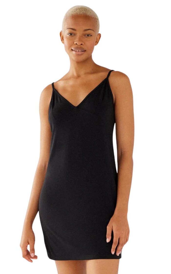 Chelsea Peers Cami Dress Chemise - Black - S - 10