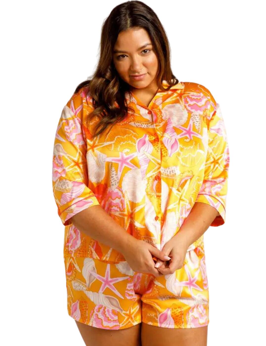 Chelsea Peers Short Pyjama Set - Orange - 7XL - 28