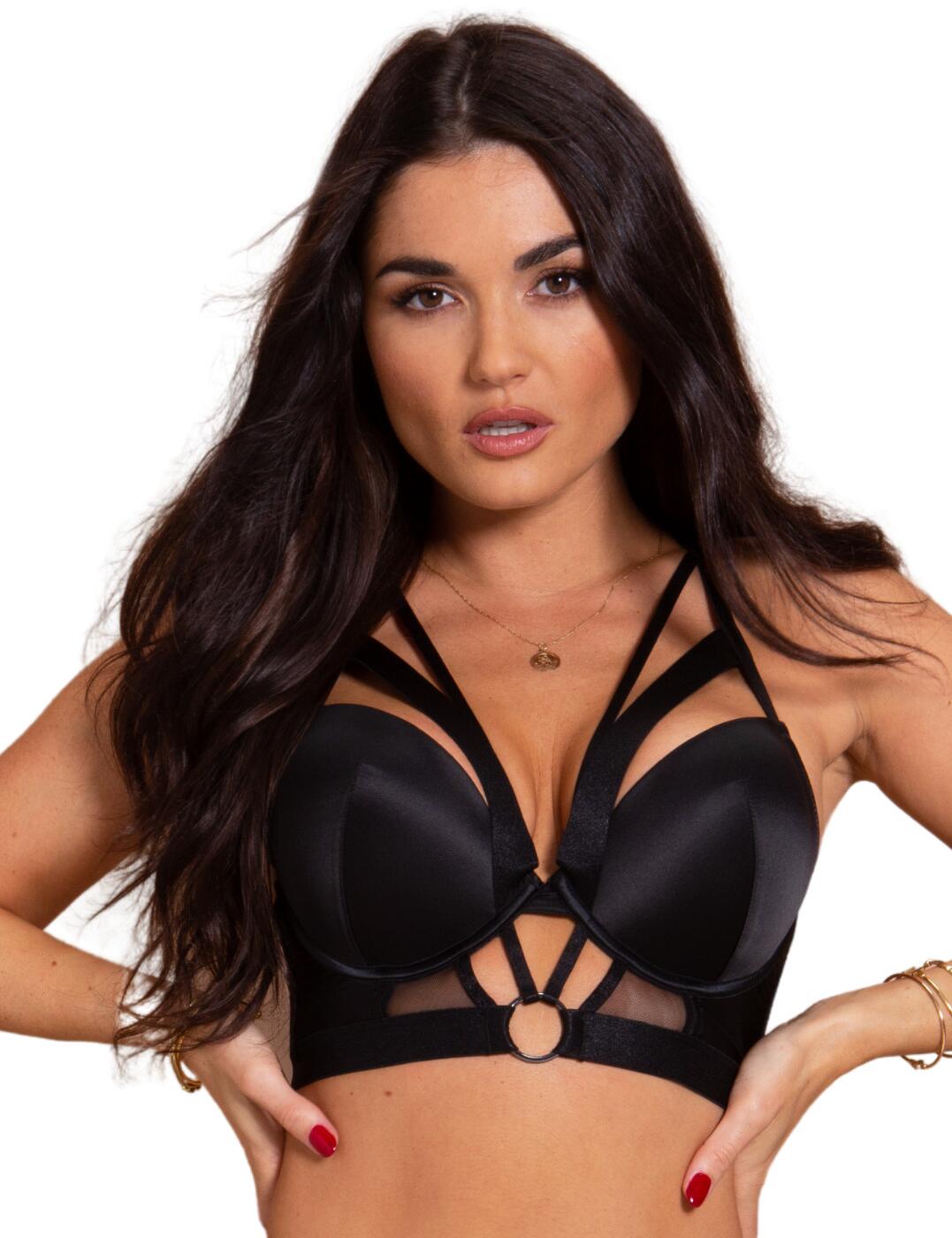 Contradiction By Pour Moi Obsessed Push Up Longline Bra - Black - 34A