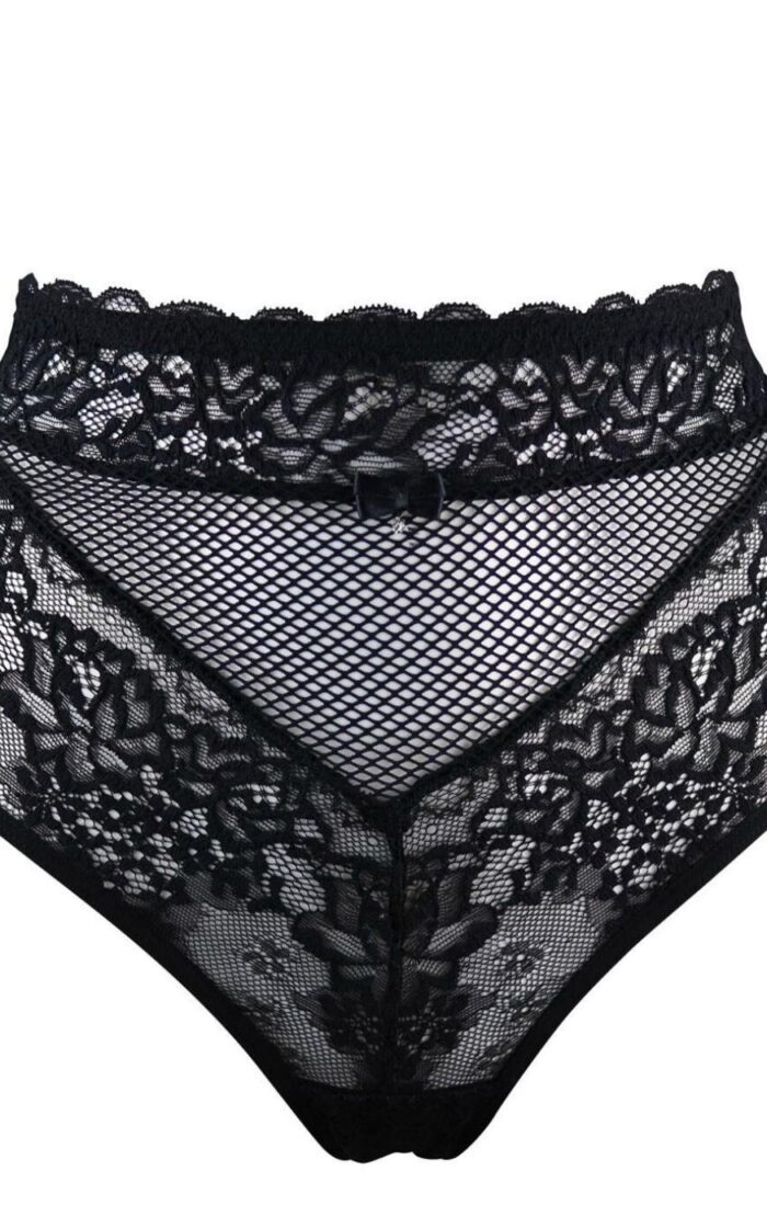 Contradiction by Pour Moi Suspense Laced Up Brief - Black - 4XL - 22