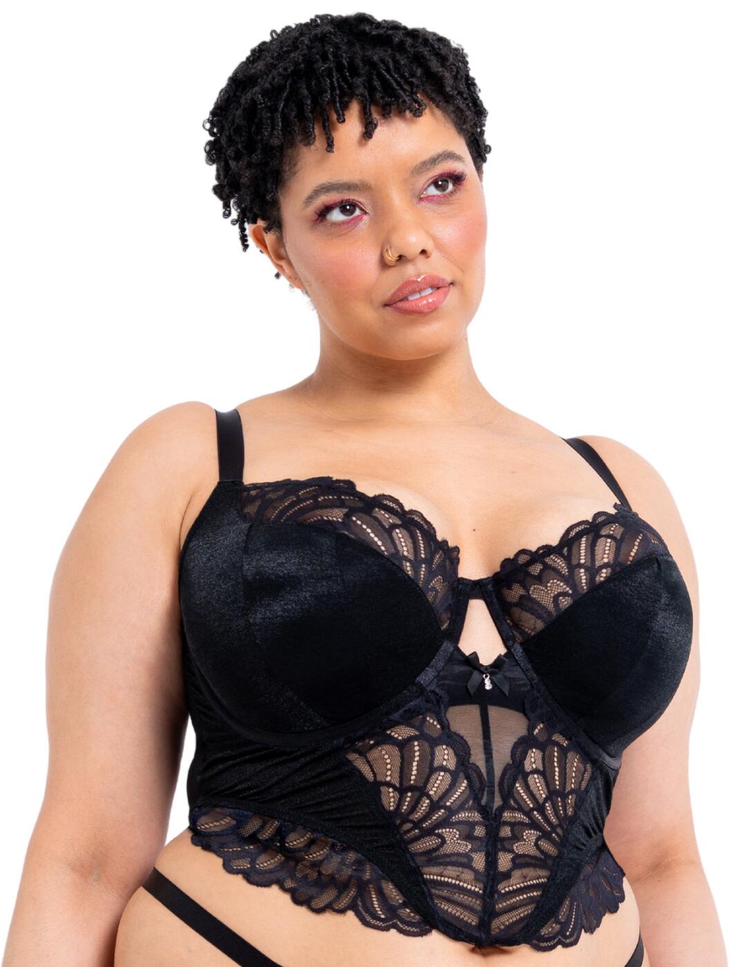 Curvy Kate Boost Bombshell Padded Balcony Longline Bra - Black Sparkle - 32G
