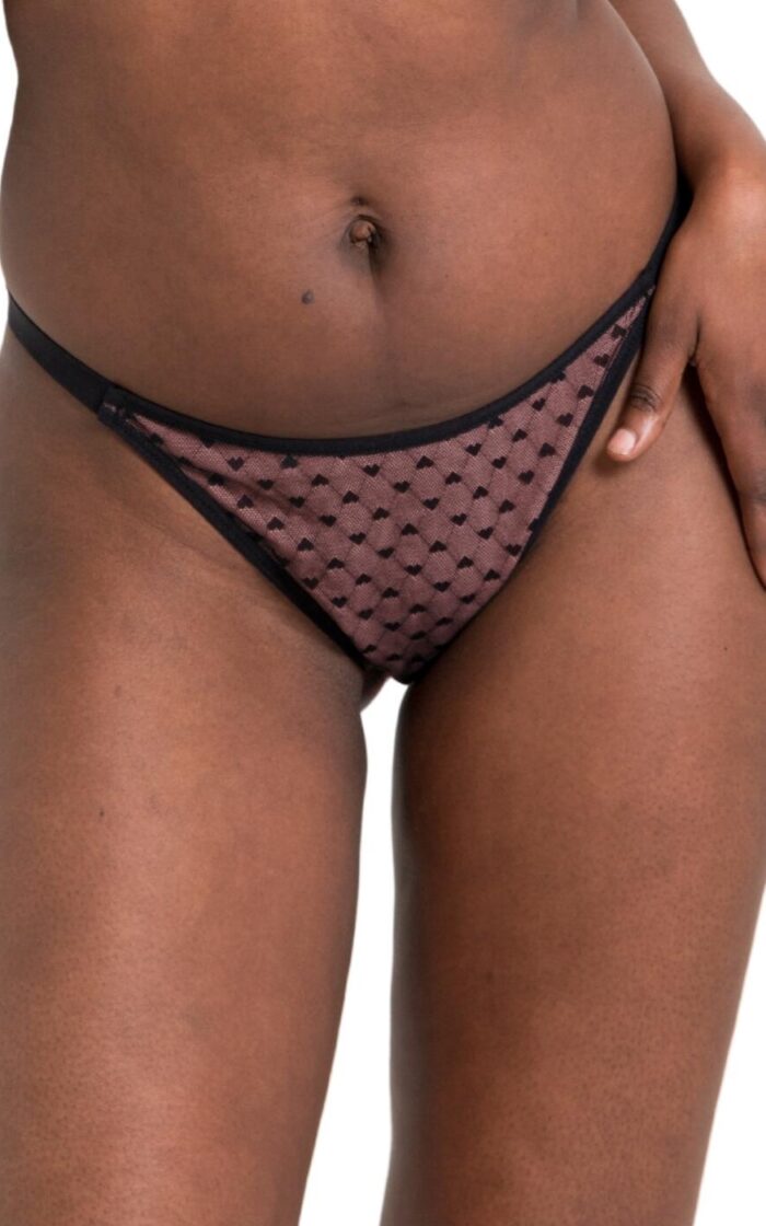Curvy Kate Boost Heartbreaker Tanga Brief - Black/Pink - 2XL - 18