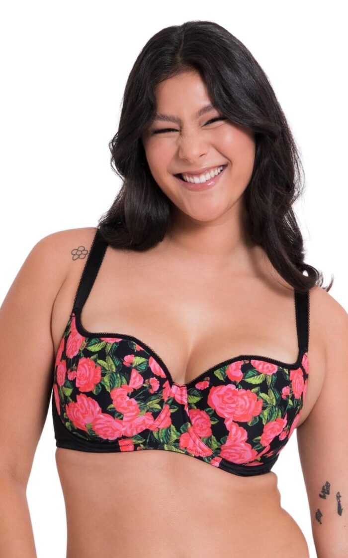 Curvy Kate Boost In Bloom Padded Balcony Bra - Print Mix - 32D