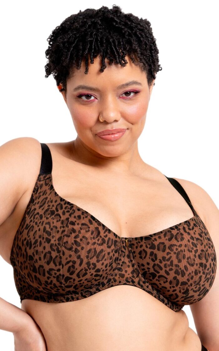 Curvy Kate Cool Cat Balcony Bra - Leopard Brown - 32G