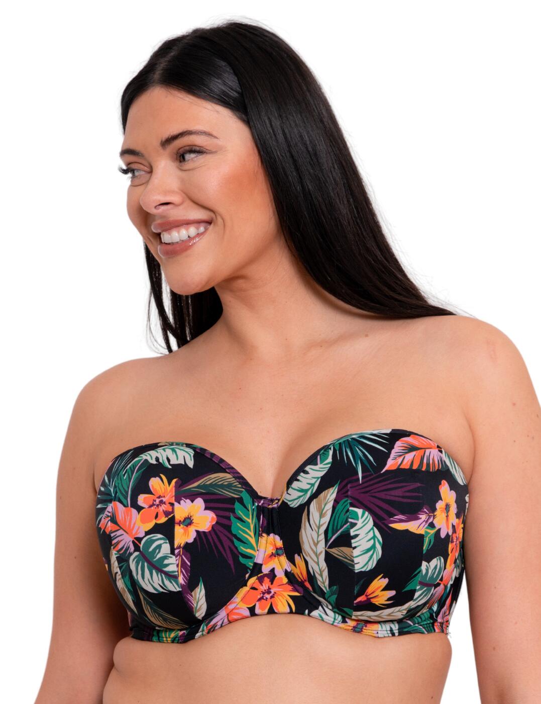 Curvy Kate Cuba Libre Bandeau Bikini Top - Print Mix - 38FF